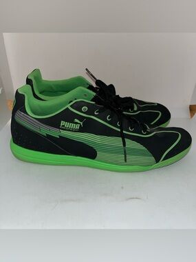 Puma Evospeed Star Soccer Shoes Neon Green & Black Sz 9.5